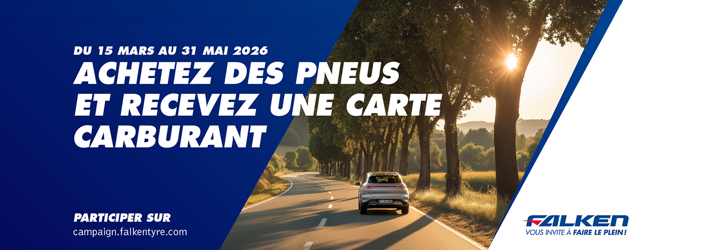 Falken vous invite á faire le plein! Achetez des pneus et recevez une carte carburant